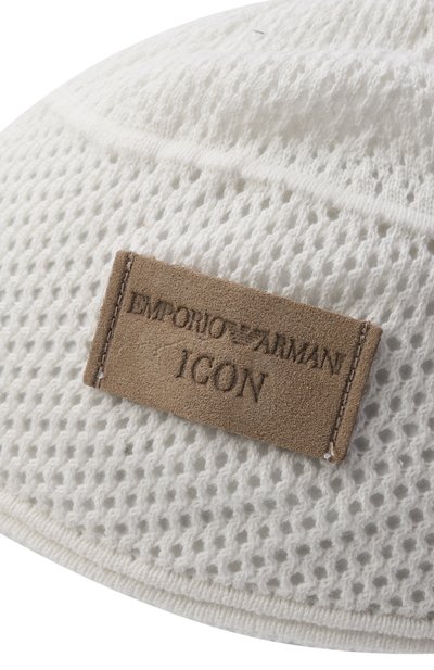 Шапка из хлопка и льна EMPORIO ARMANI, арт. EM005862/AF25742, фото 3