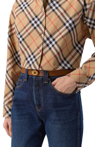 Кожаный ремень BURBERRY коричневого цвета по цене 54700 руб., арт. 8120148, фото 2 Кожаный ремень BURBERRY, арт. 8120148, фото 2