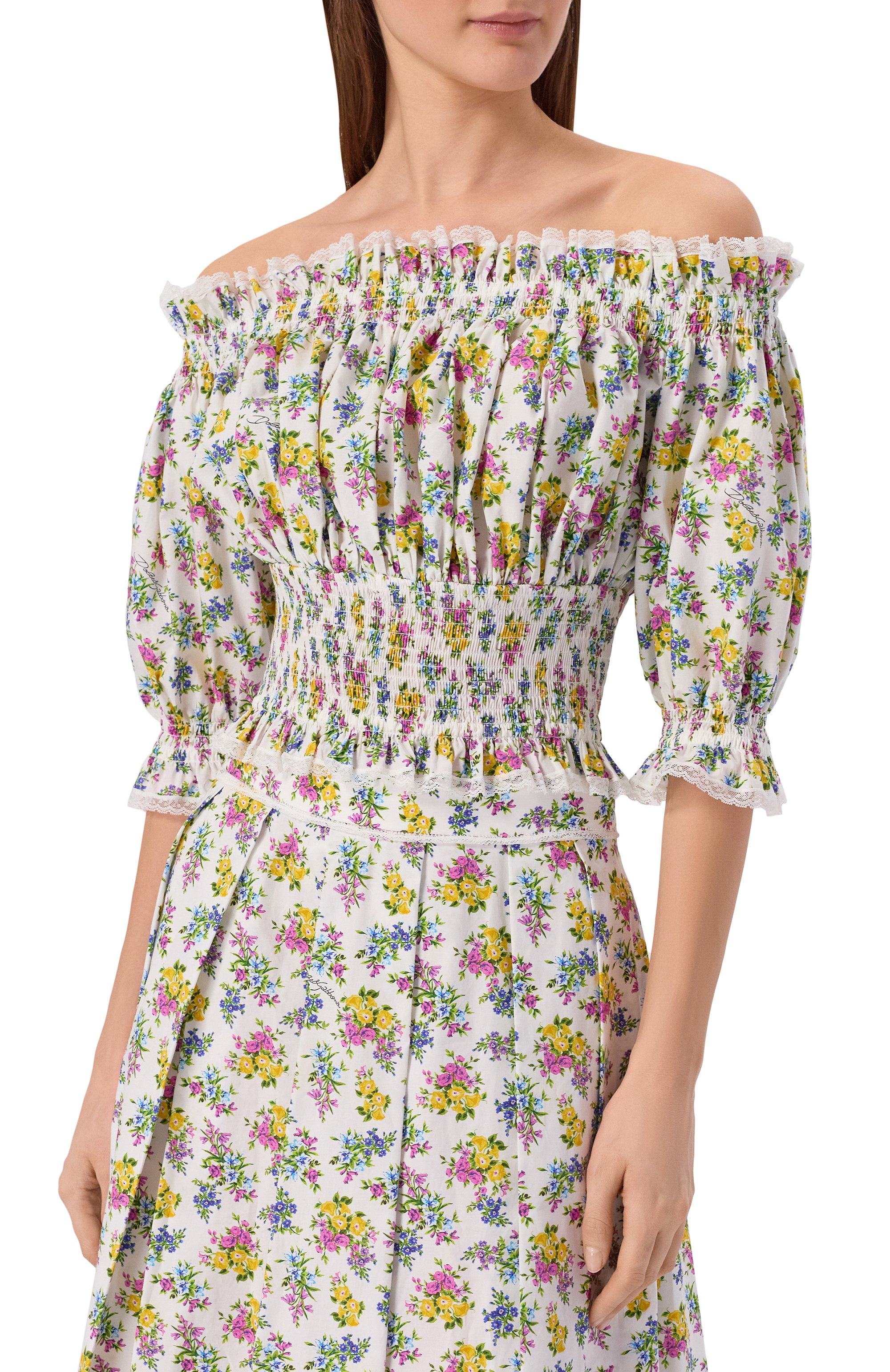 Хлопковый топ DOLCE & GABBANA, арт. F7BG4T/HS5T9, фото 3