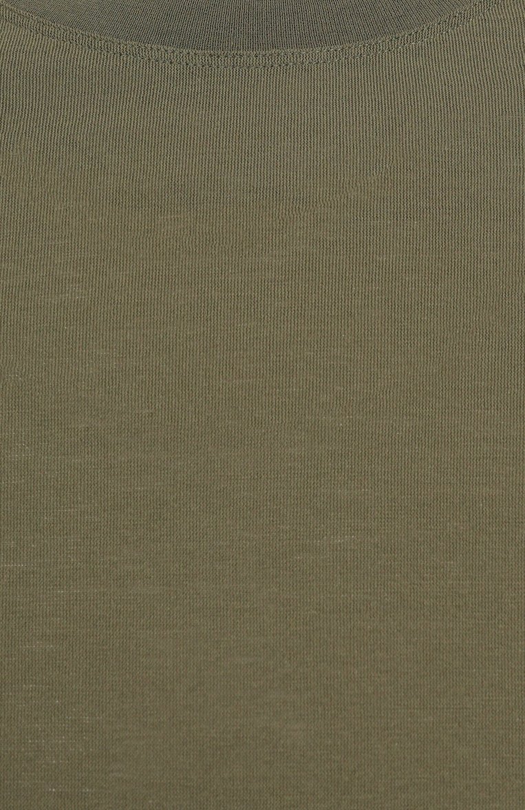 Мужская хлопковая футболка SLOWEAR хаки цвета, арт. 815194/ZG380 | Фото 5 (Материал внешний: Хлопок; Автоматизация состава: Проставлено; Рукава: Короткие; Длина (для топов): Стандартные; Автоматизация ТО: Проставлено; Мужское Кросс-К�Т: Футболка-одежда; Принт: Без принта; Стили: Милитари; Детали: Без декора)