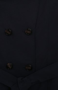 Детский хлопковый тренч MAX&CO темно-синего цвета, арт. MX0011-MX003 | Фото 3 (Материал подклада: Вискоза; Материал внешний: Синтетический материал, Хлопок; Рукава: Длинные; Девочки-школьная форма: Верхняя одежда; Кросс-КТ: Демисезон; Автоматизация состава: Проставлено; Автоматизация ТО: Проставлено; Ростовка одежда: 8 лет | 128 см, 13 - 15 лет | 158 см, 16 лет | 164 см, 10 - 11 лет | 140 - 146см, 12 лет | 152 см, 4 года | 104 см, 6 лет | 116 см)