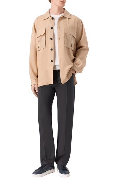 Мужская льняная рубашка KITON, арт. UMC013H0921107