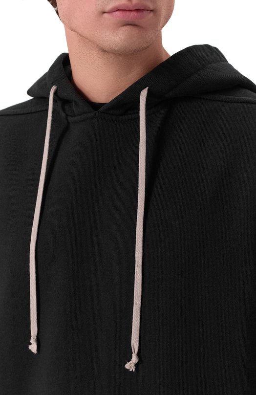 Хлопковое худи Rick Owens RR02E1503/JTCD Чёрный  RR02E1503/JTCD Фото 5