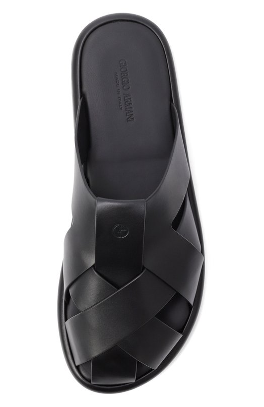 Кожаные шлепанцы Giorgio Armani GM003255/AF24893 Чёрный  GM003255/AF24893 Фото 5
