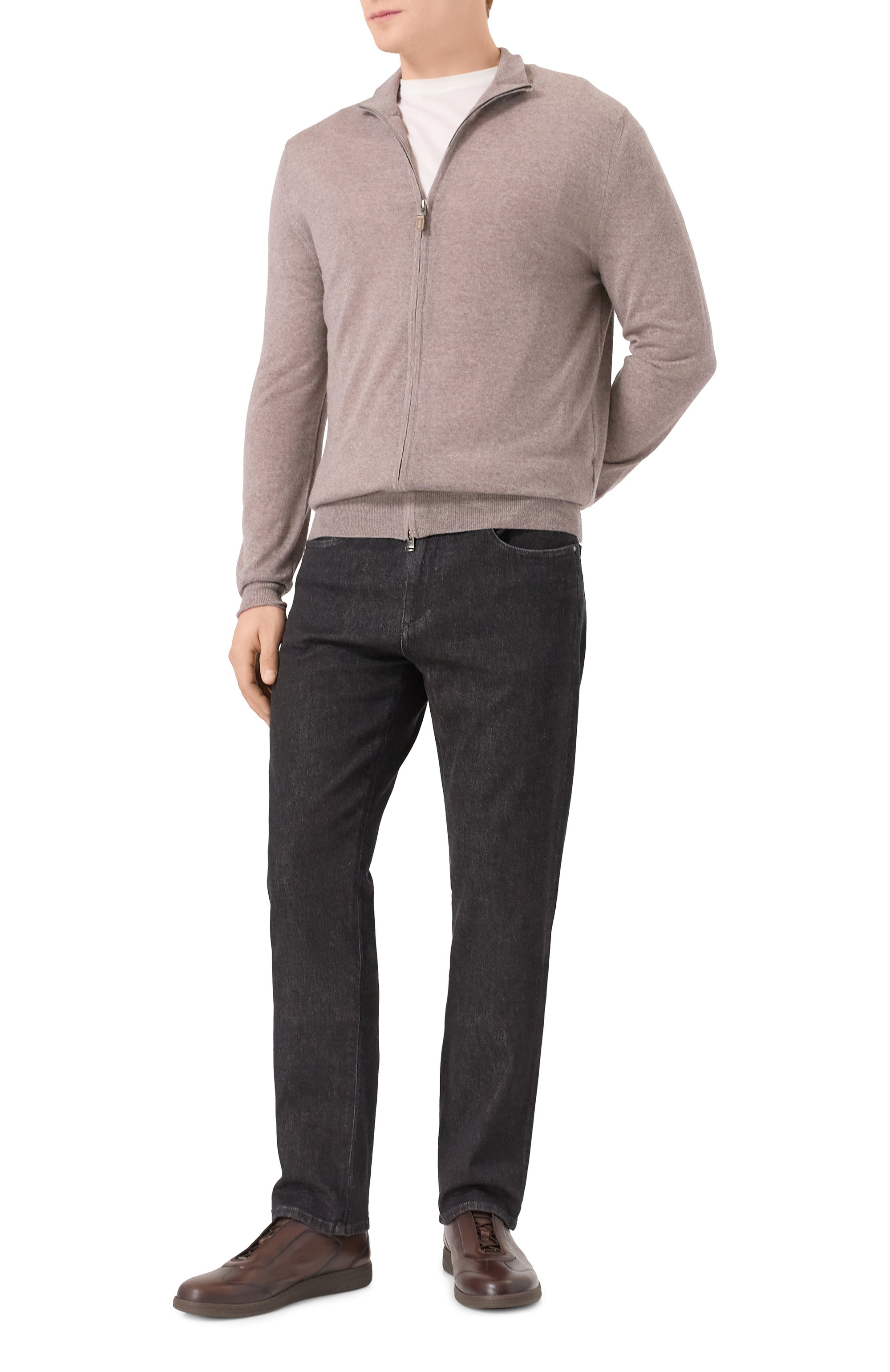 Кожаные кеды dbs-olympic SANTONI, арт. MBPG22109DKTT0IL, фото 2