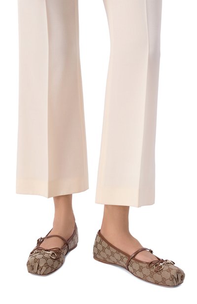 Текстильные балетки horsebit GUCCI, арт. 814321/FAD6C, фото 2