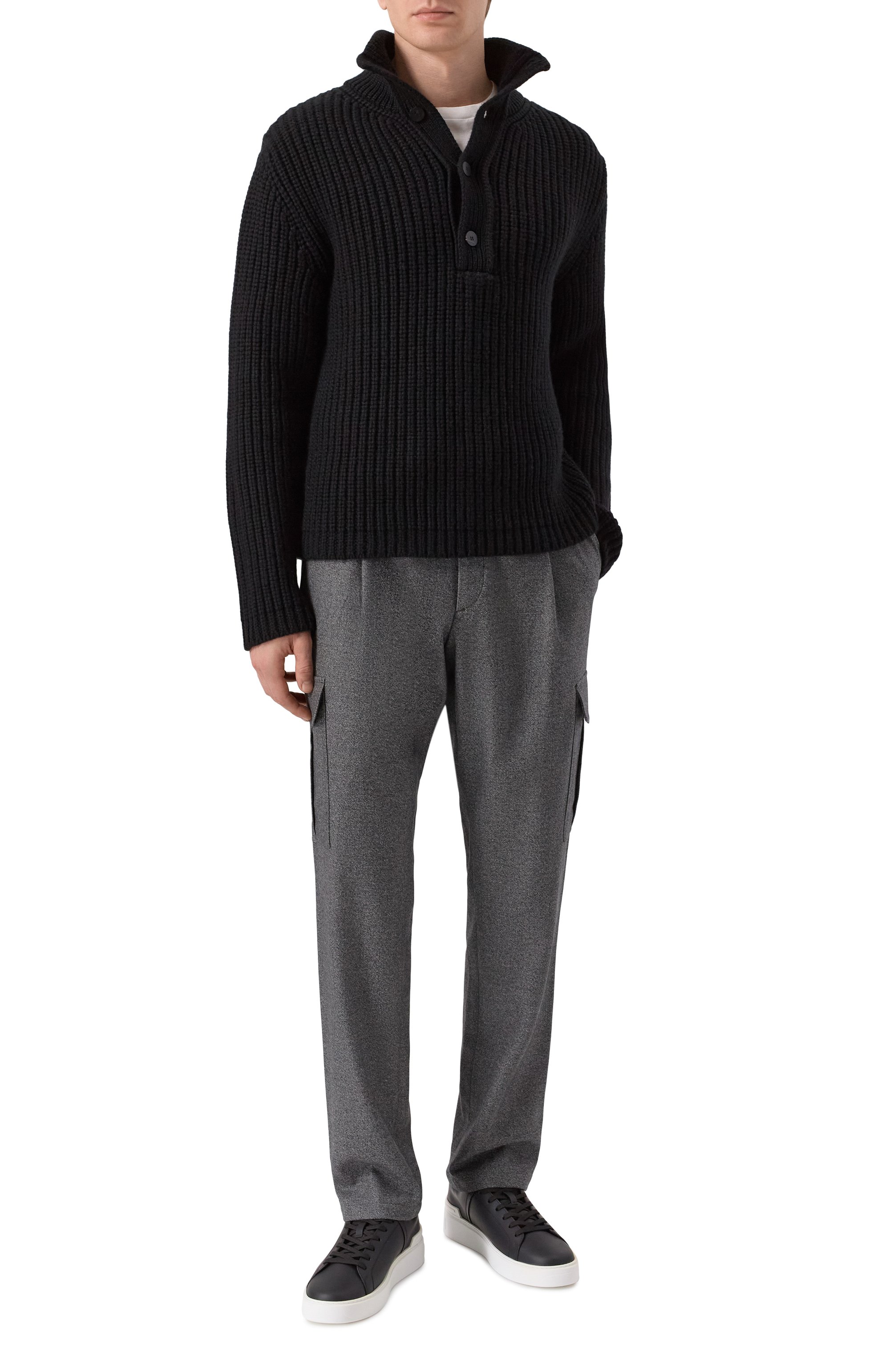 Шерстяные брюки-карго BRIONI темно-серого цвета по цене 172000 руб., арт. RP3T0M/0AA0C, фото 2 Шерстяные брюки-карго BRIONI, арт. RP3T0M/0AA0C, фото 2