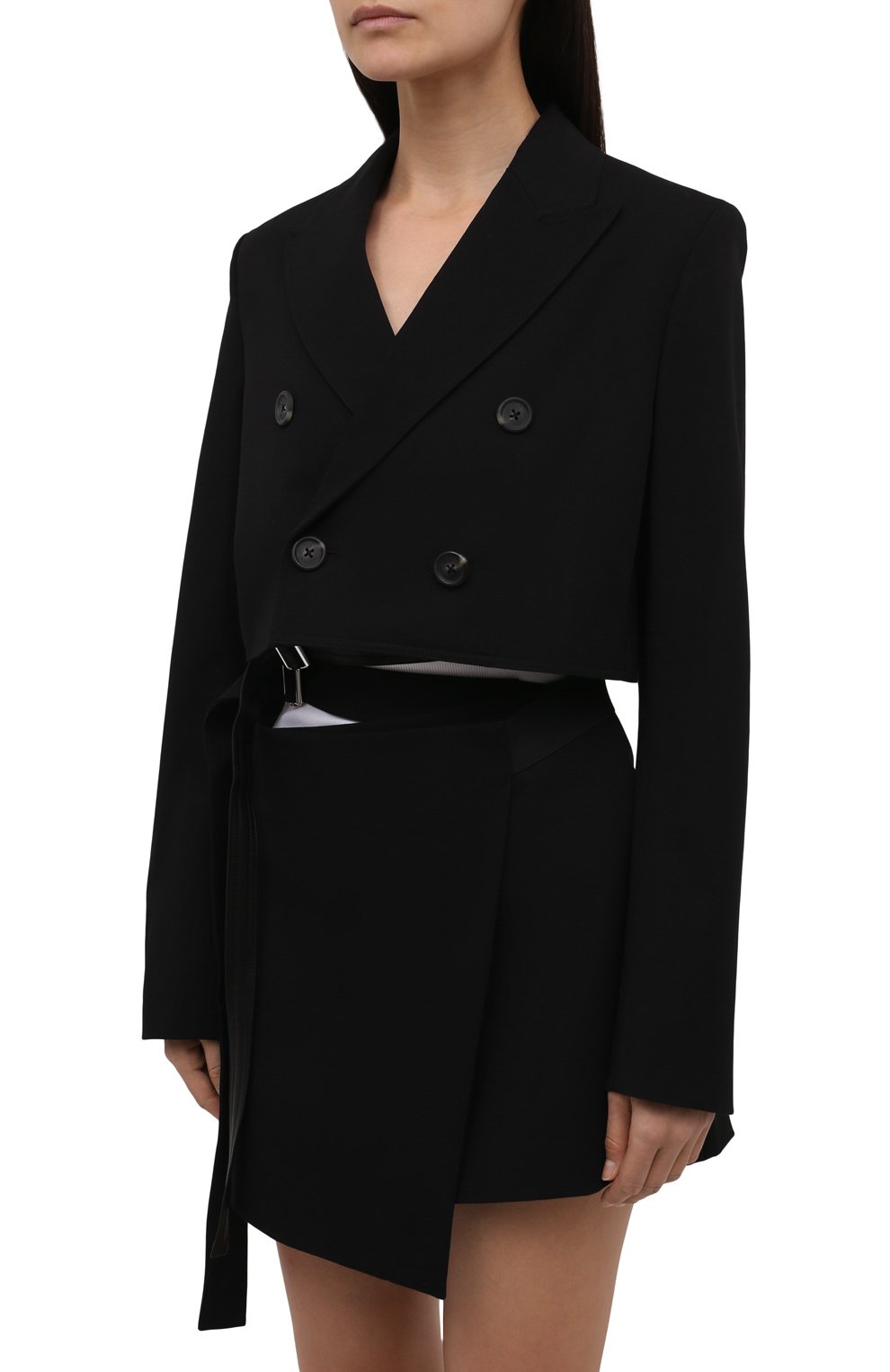 Хлопковый жакет HELMUT LANG черного цвета по цене 66800 руб., арт. L07HW101, фото 3 Хлопковый жакет HELMUT LANG, арт. L07HW101, фото 3