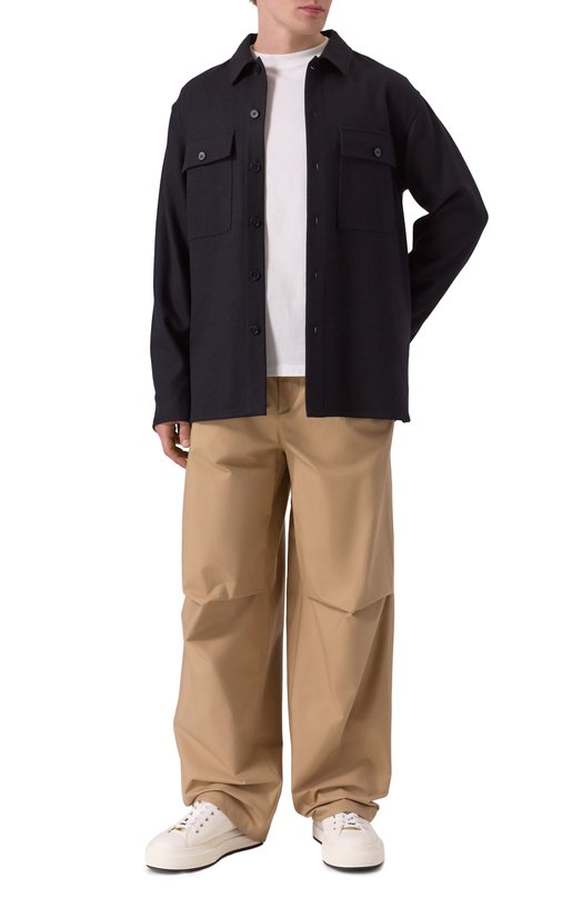 Хлопковые брюки Jil Sander J47KA0268-J45296 Бежевый  J47KA0268-J45296 Фото 2