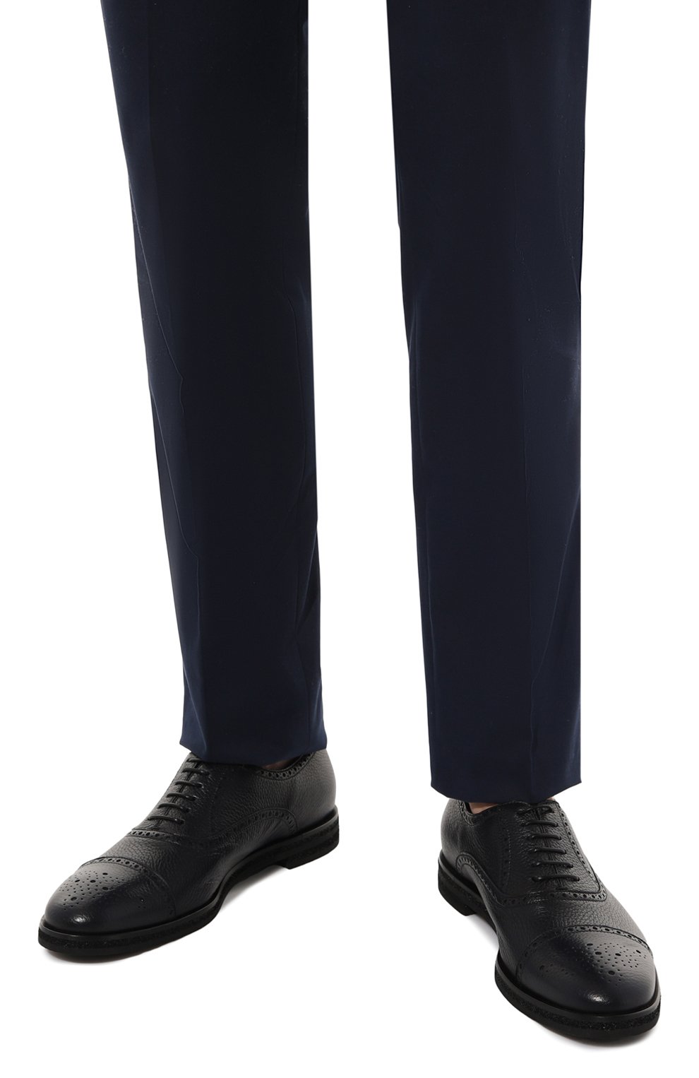 Кожаные оксфорды BARRETT темно-синего цвета по цене 69950 руб., арт. 222U013.9, фото 3 Кожаные оксфорды BARRETT, арт. 222U013.9, фото 3