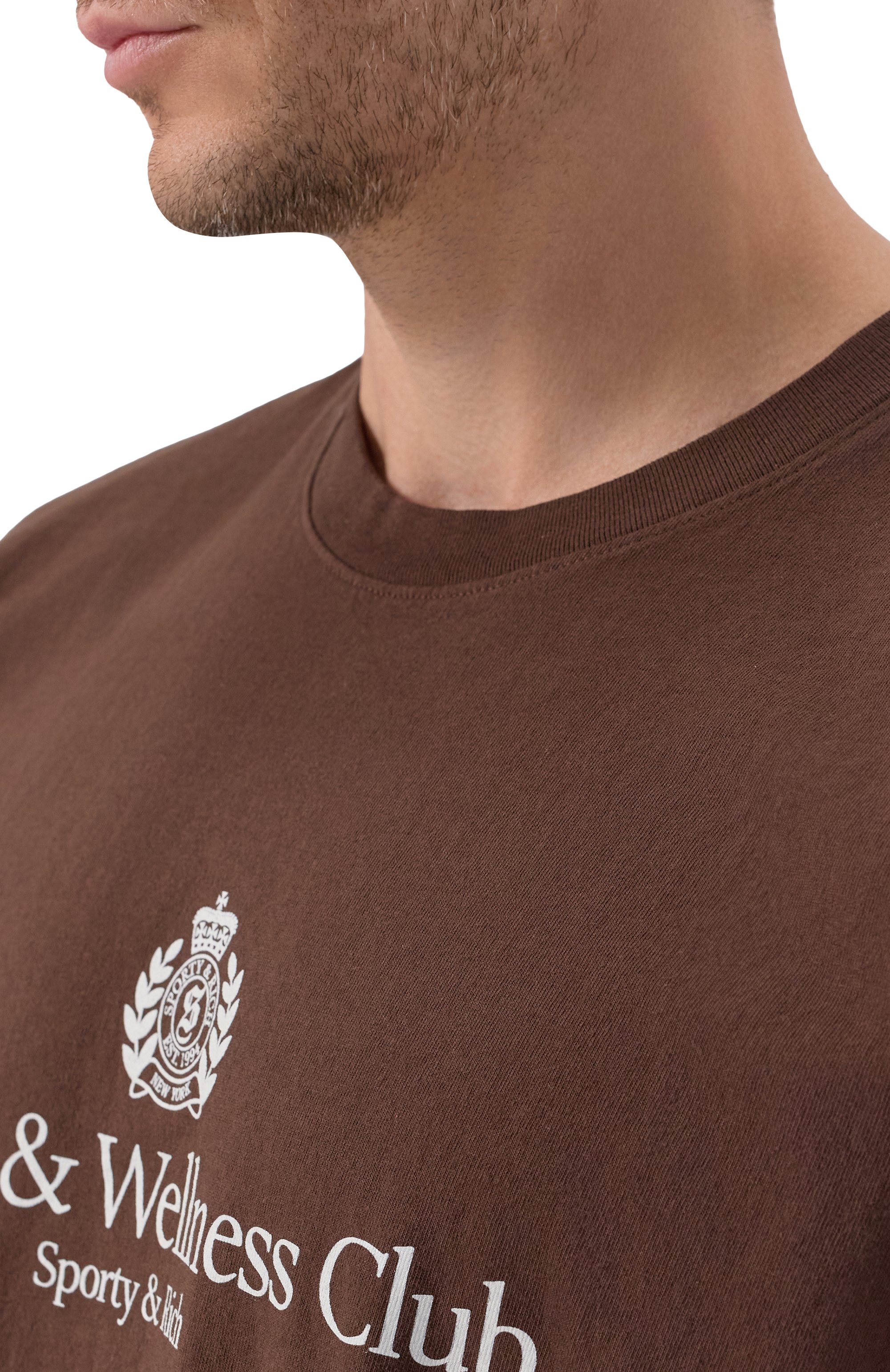 Хлопковая футболка SPORTY AND RICH, арт. T004365241BR03, фото 6