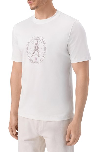 Хлопковая футболка BRUNELLO CUCINELLI, арт. M0B138519W, фото 3
