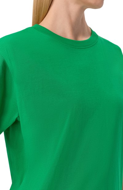 Хлопковая футболка DRIES VAN NOTEN зеленого цвета по цене 32800 руб., арт. 011100/3600, фото 5 Хлопковая футболка DRIES VAN NOTEN, арт. 011100/3600, фото 5