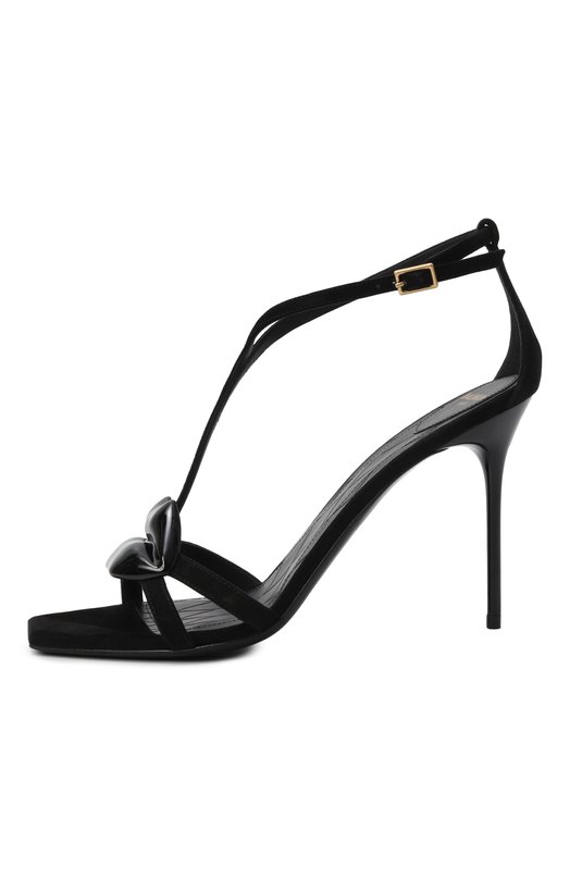 Замшевые босоножки Lips 95 Balmain EN0UH127/LCMK Чёрный  EN0UH127/LCMK Фото 4