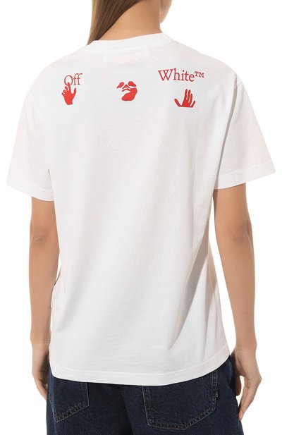 Хлопковая футболка OFF-WHITE, арт. OWAA089F22JER0110125, фото 4