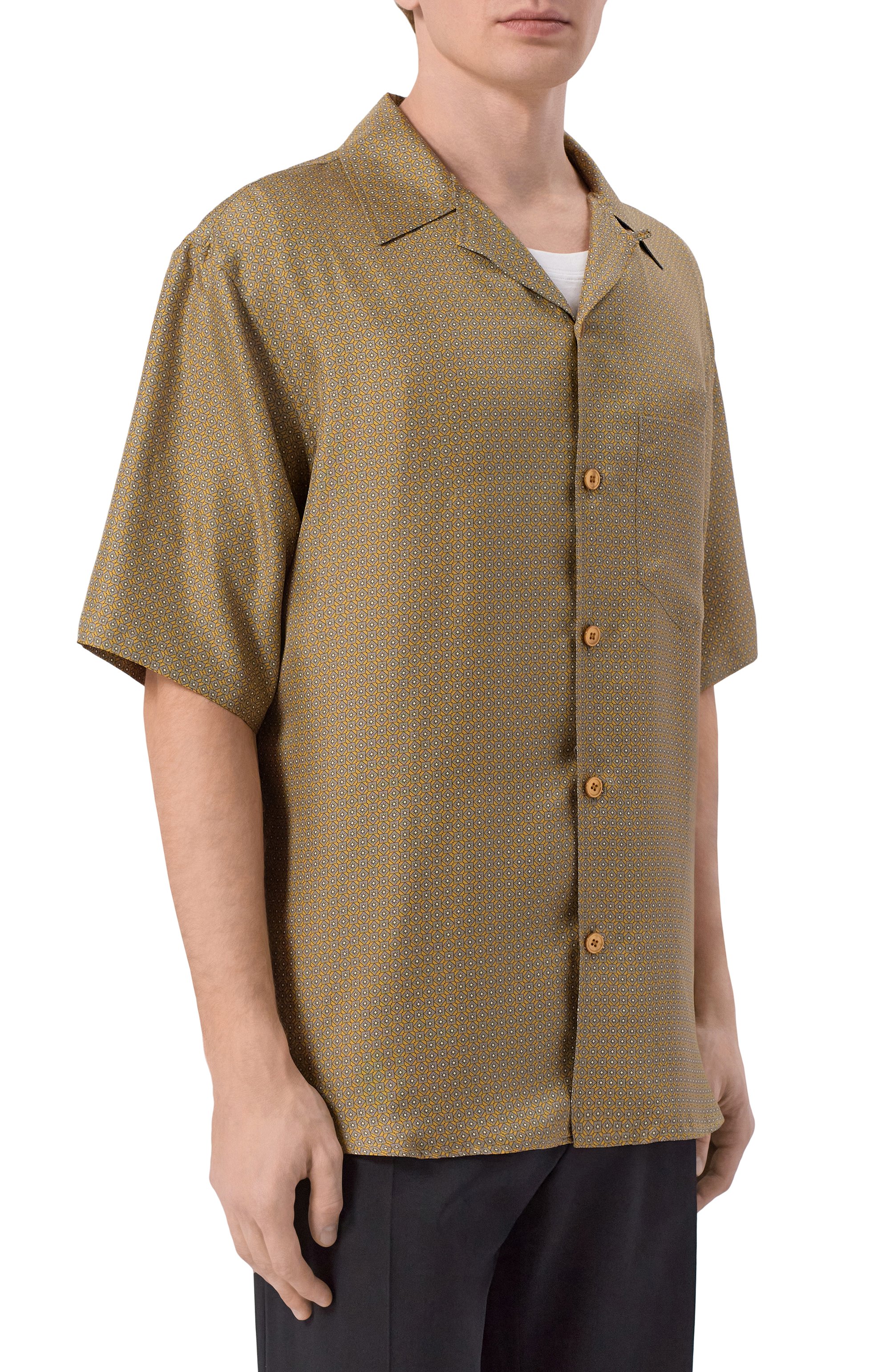 Шелковая рубашка SAINT LAURENT, арт. 860621/Y2N62, фото 3