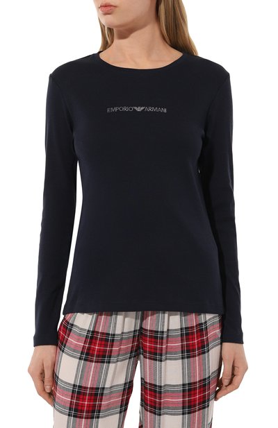 Пижама из вискозы EMPORIO ARMANI красного цвета по цене 17550 руб., арт. 164772/3F277, фото 3 Пижама из вискозы EMPORIO ARMANI, арт. 164772/3F277, фото 3