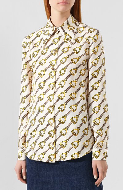 Шелковая блузка GUCCI, арт. 565371/ZABD3, фото 3