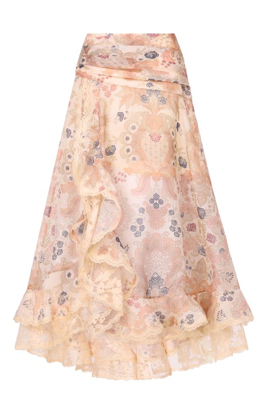 Юбка изо льна и шелка Zimmermann 7243SC261 Бежевый 7243SC261