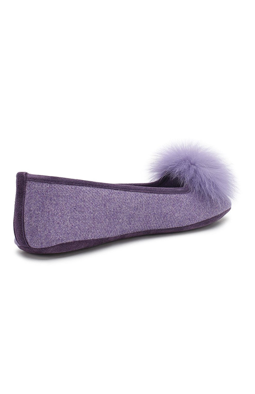 Кашемировые слиперы poline с отделкой из меха лисы LORO PIANA, арт. FAI3594, фото 4