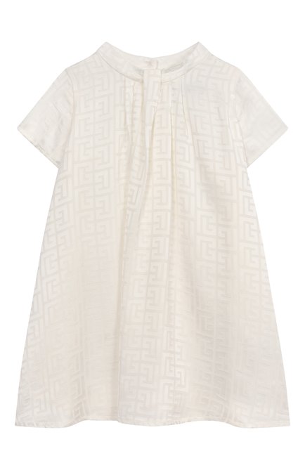 Женский комплект из платья и шорт BALMAIN молочного цвета, арт. BW1141 | Фото 2 (Нос: Не проставлено; Материал сплава: Проставлено; Материал внешний: Вискоза; Материал подклада: Купро)
