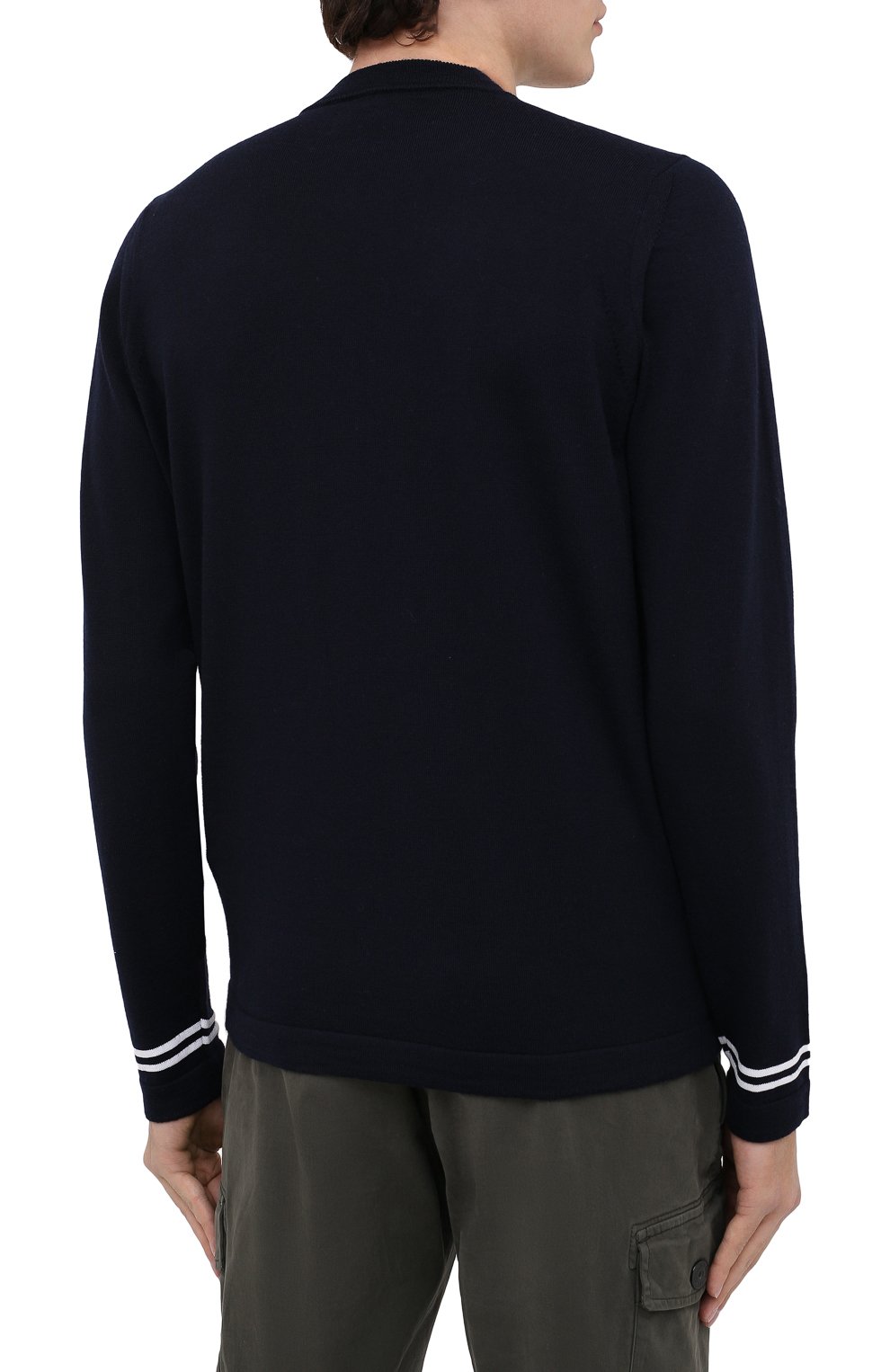 Шерстяной джемпер STONE ISLAND темно-синего цвета по цене 25550 руб., арт. 7315544C4, фото 4 Шерстяной джемпер STONE ISLAND, арт. 7315544C4, фото 4