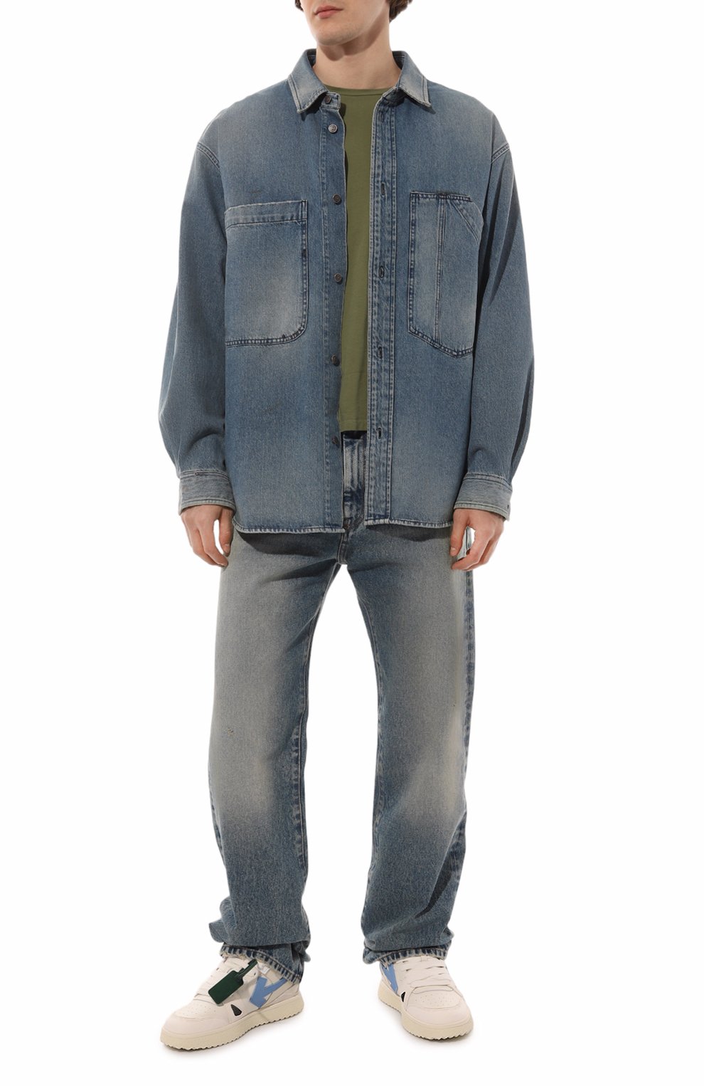 Кожаные кеды sponge OFF-WHITE, арт. 0MIA234F22LEA0010440, фото 2