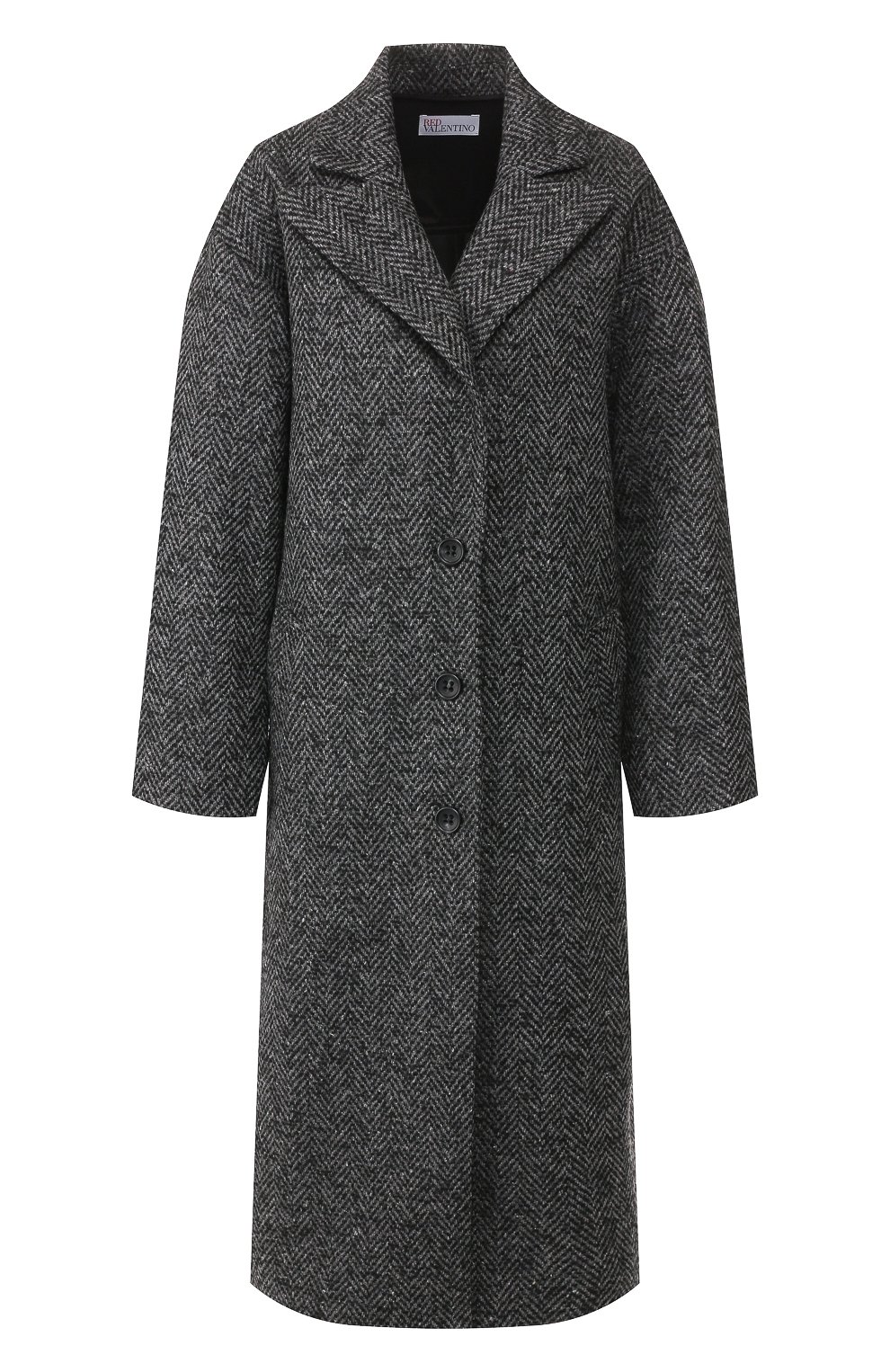 Пальто REDVALENTINO темно-серого цвета по цене 69550 руб., арт. SR0CAA95/4H4, фото 1 Пальто REDVALENTINO, арт. SR0CAA95/4H4, фото 1