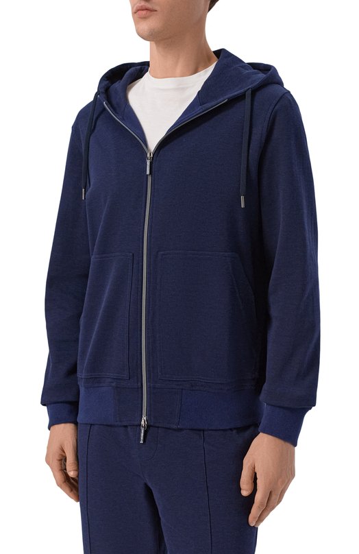 Хлопковая толстовка Capobianco 20M406.MG00. Синий  20M406.MG00. Фото 3