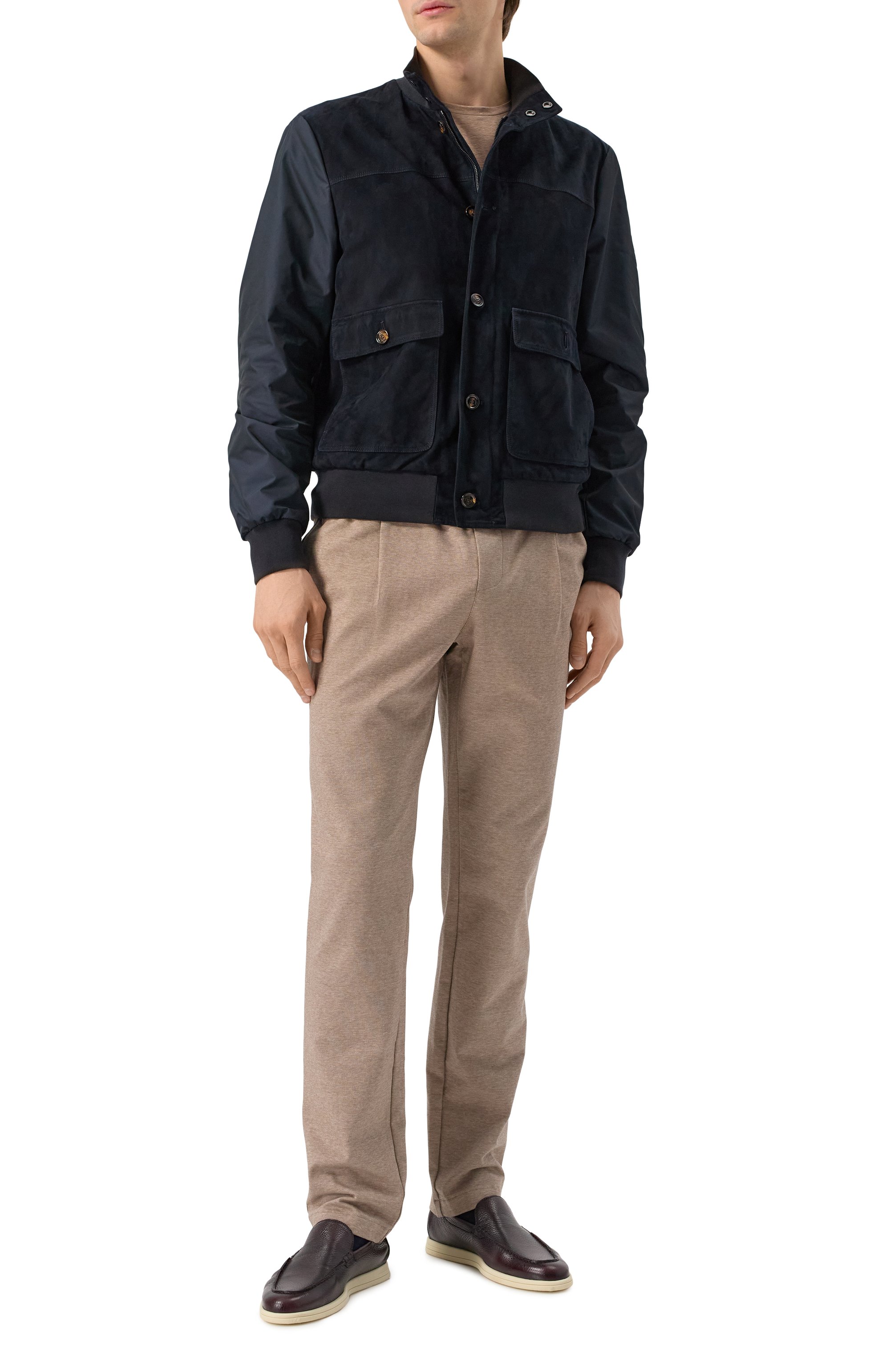 Комбинированный бомбер kant-kmu MOORER темно-синего цвета по цене 250500 руб., арт. KANT-KMU, фото 2 Комбинированный бомбер kant-kmu MOORER, арт. KANT-KMU, фото 2