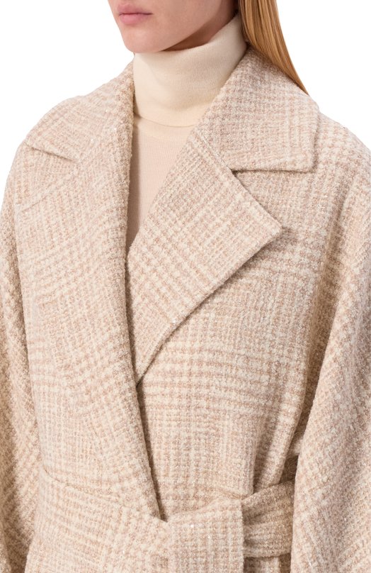 Шерстяное пальто Kiton D60608K0519G02 Бежевый  D60608K0519G02 Фото 5