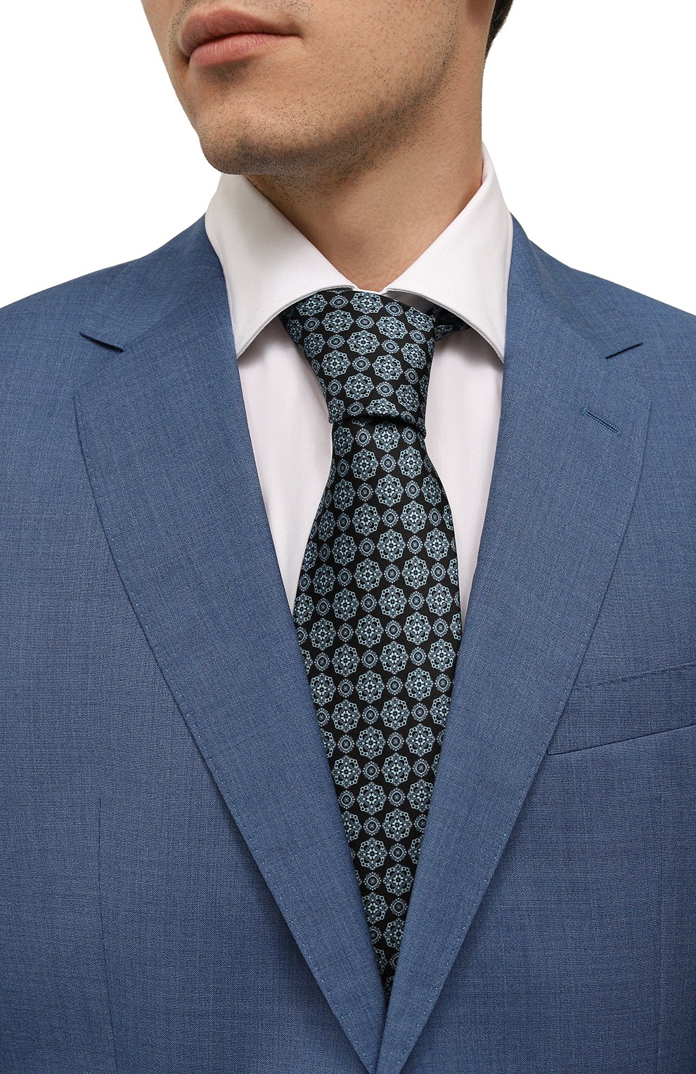 Шелковый галстук STEFANO RICCI черного цвета по цене 29150 руб., арт. CXRSL/49503, фото 2 Шелковый галстук STEFANO RICCI, арт. CXRSL/49503, фото 2