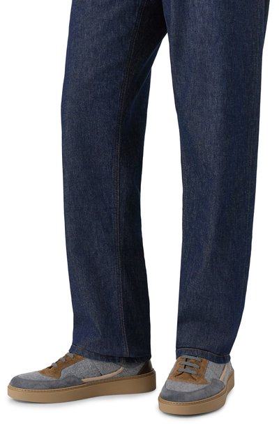 Комбинированные кеды CAMERLENGO серого цвета по цене 54750 руб., арт. 16874/M0NTECARL0 LANA, фото 3 Комбинированные кеды CAMERLENGO, арт. 16874/M0NTECARL0 LANA, фото 3