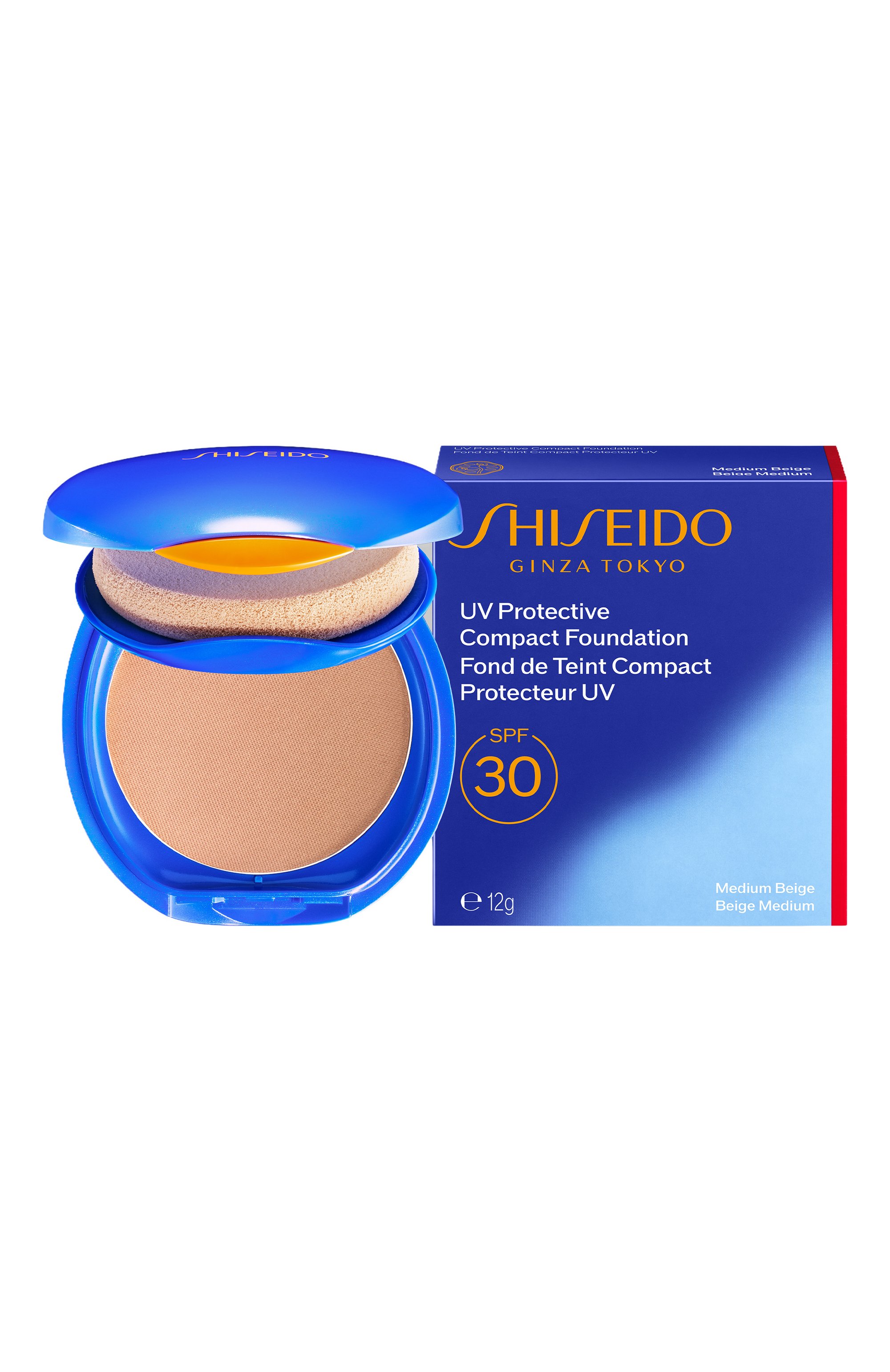 Солнцезащитное компактное тональное средство spf 30 suncare, оттенок medium biege (12g) SHISEIDO, арт. 21314SH, фото 4