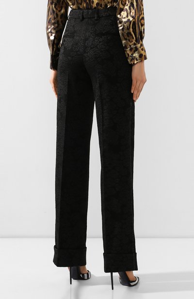Брюки DOLCE & GABBANA черного цвета по цене 99500 руб., арт. FTBM0T/FJRCP, фото 4 Брюки DOLCE & GABBANA, арт. FTBM0T/FJRCP, фото 4