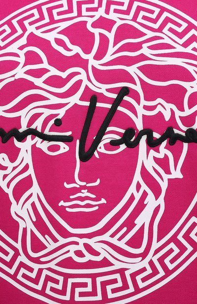 Хлопковый свитшот VERSACE фуксия цвета по цене 74150 руб., арт. A87516/A231242, фото 5 Хлопковый свитшот VERSACE, арт. A87516/A231242, фото 5