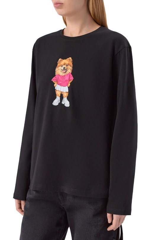 Хлопковый лонгслив Flashin FS26LSCH Чёрный  FS26LSCH Фото 3