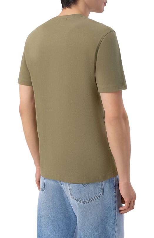 Хлопковая футболка Aeronautica Militare TS2535UJ00641 Хаки  TS2535UJ00641 Фото 4