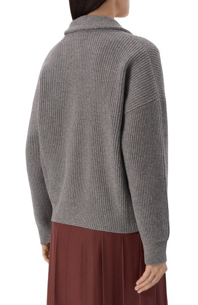 Кашемировый кардиган BRUNELLO CUCINELLI серого цвета по цене 382500 руб., арт. M12724306, фото 4 Кашемировый кардиган BRUNELLO CUCINELLI, арт. M12724306, фото 4
