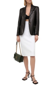 Женская юбка из вискозы ALEXANDER MCQUEEN белого цвета, арт. 667773/Q1AVB | Фото 2 (Женское Кросс-КТ: Юбка-одежда, Юбка-карандаш; Длина Ж (юбки, платья, шорты): До колена; Кросс-КТ: Трикотаж; Материал внешний: Вискоза; Стили: Гламурный; Региональные ограничения белый список (Axapta Mercury): RU; Нос: Не проставлено)