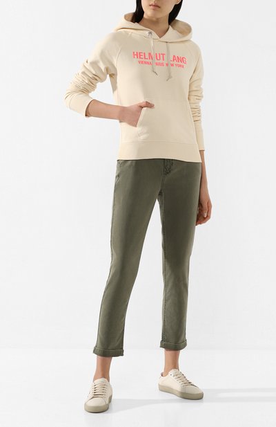 Хлопковое худи HELMUT LANG светло-бежевого цвета по цене 29950 руб., арт. K01DW505, фото 2 Хлопковое худи HELMUT LANG, арт. K01DW505, фото 2