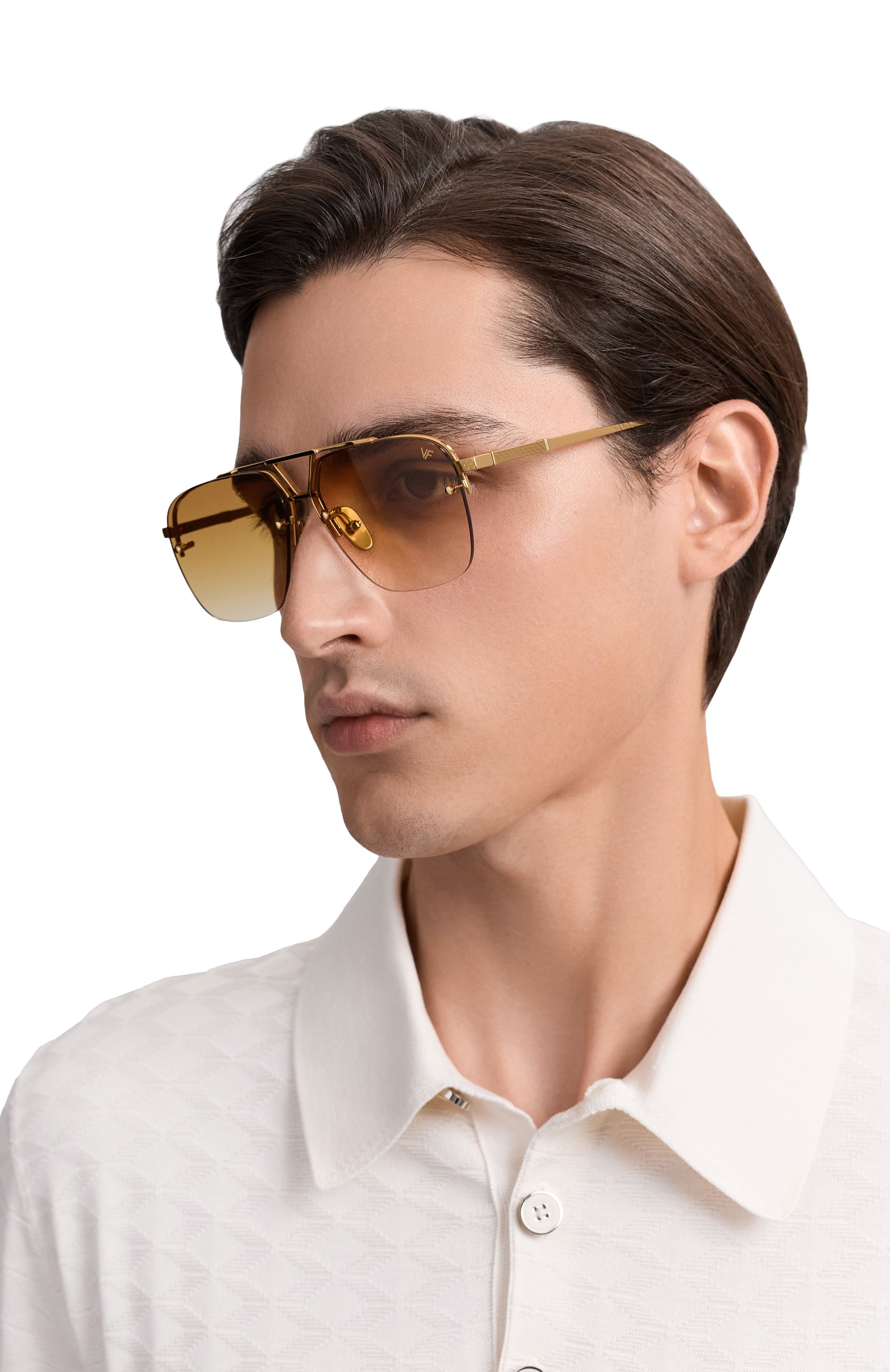 Солнцезащитные очки VINTAGE FRAMES, арт. FALC0N YELL0W G0LD/YELL0W BR0WN, фото 2
