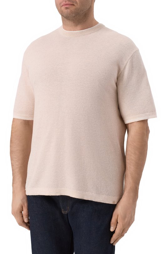 Джемпер изо льна и хлопка Paul&Shark 26411552_001 Бежевый  26411552_001 Фото 3