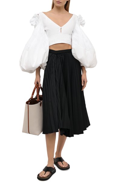 Хлопковый топ LOEWE белого цвета по цене 299500 руб., арт. S540Y07X36, фото 2 Хлопковый топ LOEWE, арт. S540Y07X36, фото 2