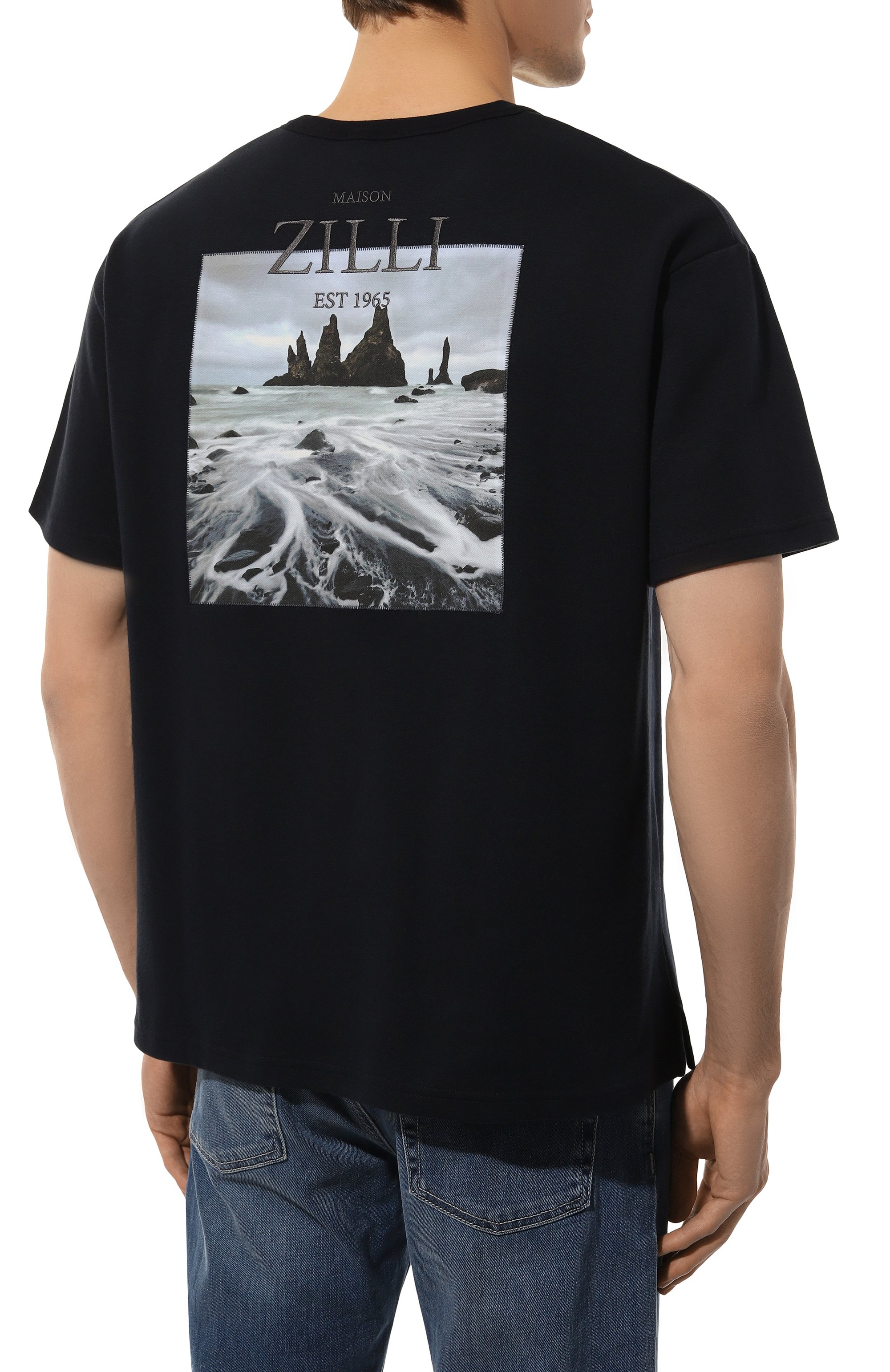 Хлопковая футболка ZILLI, арт. TSR02AM0126VLM004, фото 4