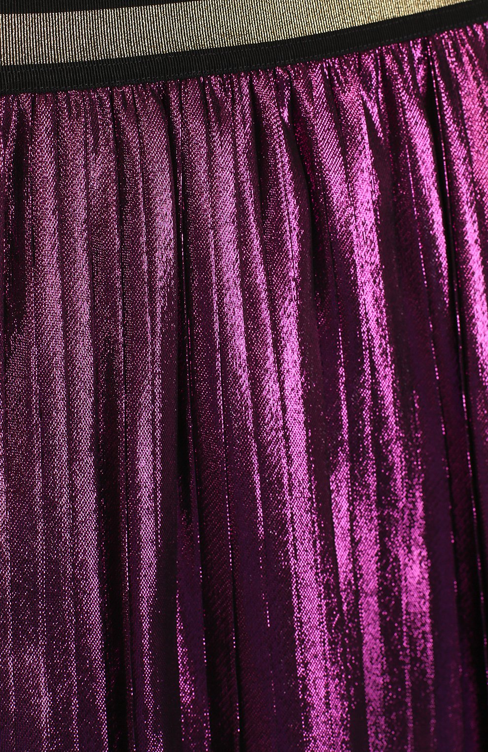 Плиссированная юбка с металлизированной отделкой и контрастным поясом GUCCI, арт. 477409/ZB341, фото 3