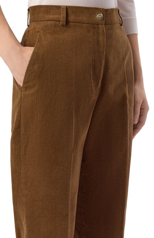 Вельветовые брюки Хохлома х Алена Ахмадуллина WTP2341 Коричневый  WTP2341 Фото 5