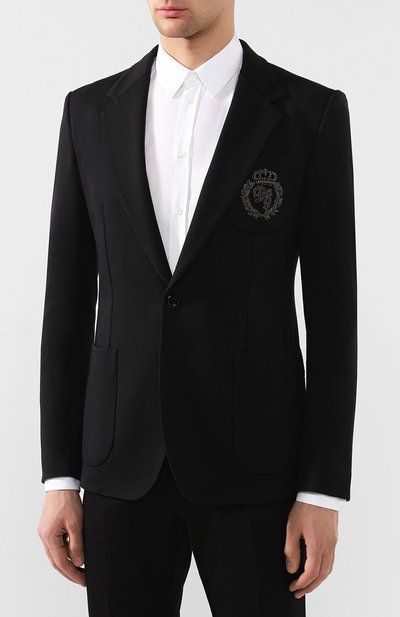 Хлопковый пиджак DOLCE & GABBANA, арт. G2NW6Z/FUGJM, фото 3