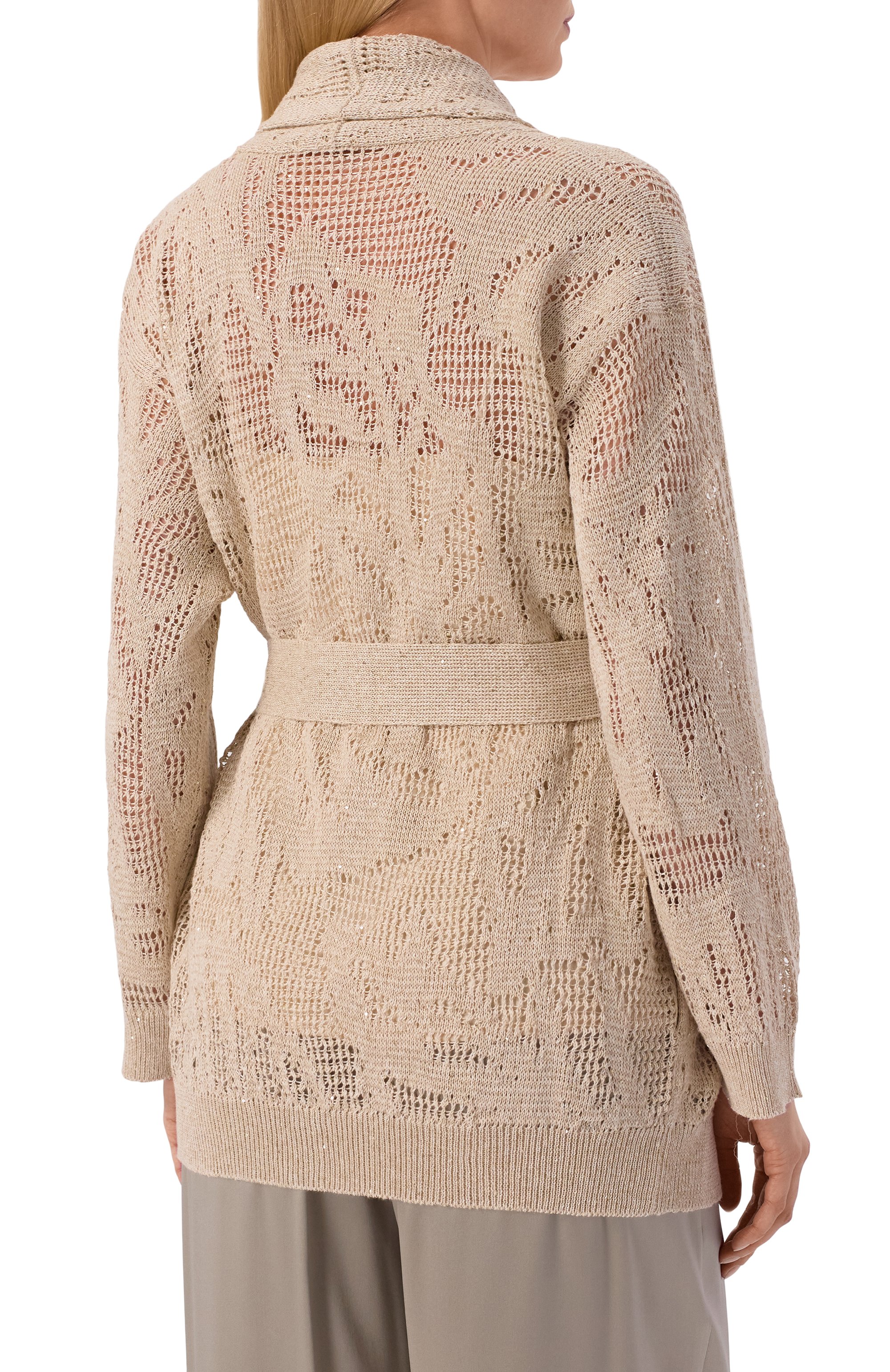 Кардиган изо льна и хлопка BRUNELLO CUCINELLI, арт. MDT771006, фото 4