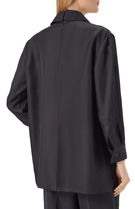 Шерстяная блузка Jil Sander J02NC0277/J40002 Чёрный  J02NC0277/J40002 Фото 4